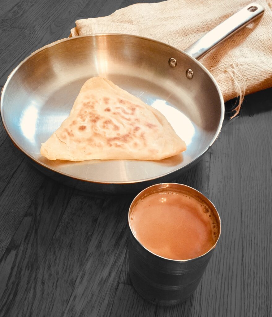 Tea made with Khejur Gur